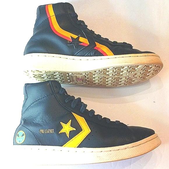 CONVERSE All Star Rayguns/Roswell Pro Leather Black Sneakers Kids Size 5 - Picture 7 of 12